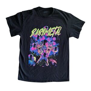 Babymetal 2024 Mirror Ball World Tour T-shirt Size Medium Black Neon